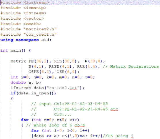 Image of C++ Gaussian code